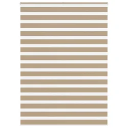 Zebra zavjesa Pješčano smeđa 155x230 cm Širina tkanine 150,9 cm Poliester