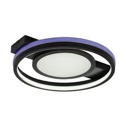 Rabalux Plafonjera Shirin, RGB, LED, Sa daljinskim, 40W, 3000-6500K, 43cm, Crno-bela