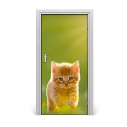tulup.si Nalepka na vratih Red cat 95x205 cm