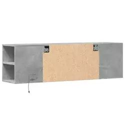 Zidni TV ormarić s LED svjetlima boja betona 135x31x39,5 cm