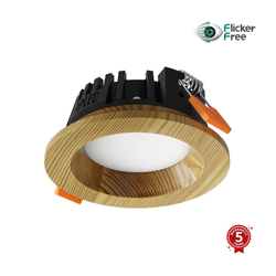 APLED - LED ugradna RONDO WOODLINE LED/3W/230V 3000K, prečnik 9 cm, masivna borovina