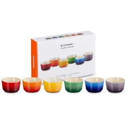 Ramekin 100 ml, set 6 kosov, RAINBOW, kamnita posoda, Le Creuset