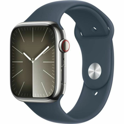Apple Watch Series 9 45 mm Digitalno 396 x 484 pikseli Ekran osjetljiv na dodir 4G Srebro Wi-Fi GPS