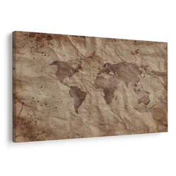 Slika starodavni zemljevid sveta - 90x60