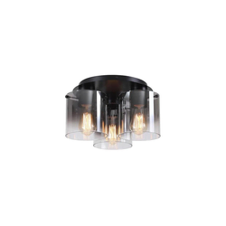 Searchlight 88911-3BK - Stropna svetiljka SWEDEN 3xE27/60W/230V prečnik 39 cm crna/zadimljeno