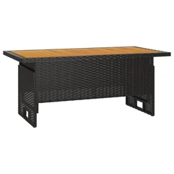 Vrtni stol crni 100x50x43/63 cm od drva bagrema i poliratana