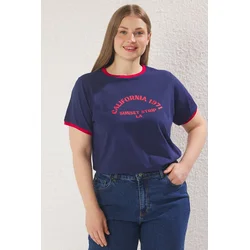 Trendyol Curve Ženska majica Tbbss25Bf00014, Tamnoplava