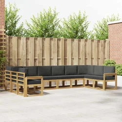 Set vanjskih sofa s jastukom 10 pcs Bijela i antracit