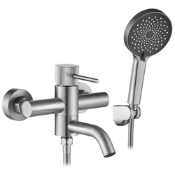 Mešalnik za kopel Rea Lungo Stripe Brush Nickel