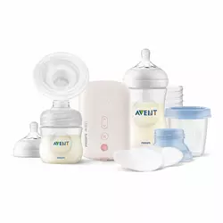 AVENT električna prsna črpalka Standard + steklenička (260ml) + 5 kom VIA posodic, set