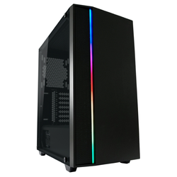 LC-POWER Destinyx706B ATX (LC-706B-ON) RGB gaming okno črno ohišje