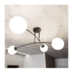 Luster na štapu PREGOS 4xE14/10W/230V crni