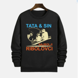 MAFIMI Muška duksi Tata i Sin najbolji ribolovci, Beli