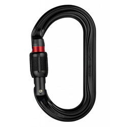 Petzl SCREW LOCK ovalna vponka z matico, črna