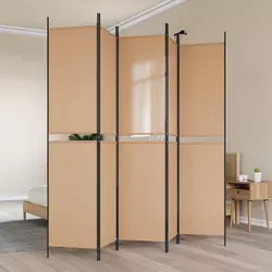5-podijeljeni pregradni zid Bež 250 x 220 cm Tkanina