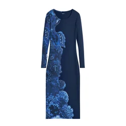 Desigual Obleka modra/temno modra/bela