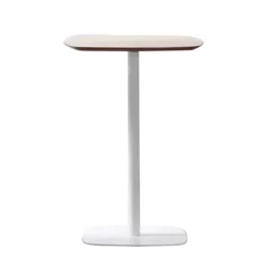 eoshop Barska miza, hrast/bela, MDF/kovinski, premer 60 cm, HARLOV