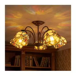 Brilagi - Tiffany vitražni plafonski luster MIRABELLA 5xE27/60W/230V prečnik 60 cm