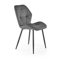 Halmar Jedilni stol K453 - sivo/črn