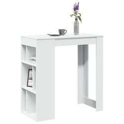 Barski stol s stalcima bijeli 102x50x103,5 cm konstruirano drvo