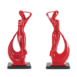 DIKER HOME Elegantna figura devojke, Crvena