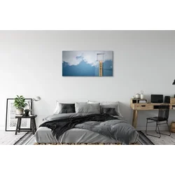 tulup.si Steklena slika Lestev nebo 100x50 cm 2 obešalnika