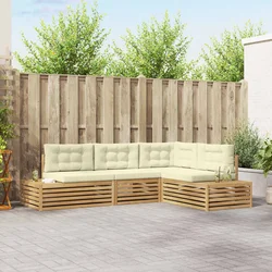 5 pcs Set vanjskih sofa Bijela