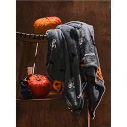 Sinsay - Ćebe sa halloween motivom - tamno siva