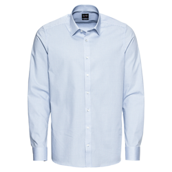OLYMP Poslovna košulja Level 5 Vichykaro, plava / bijela