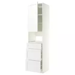 METOD / MAXIMERA Visoki element za ugradne uređaje, bela Enköping/bela im. drveta, 60x60x240 cm