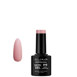 Elixir Gel lak za nokte 815 Shiny Nude Pink, 8ml, Roze