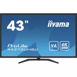 Iiyama Monitor 43 UW VA-panel, 3840x2160 UHS, 3ms, 400cdm˛ HDR400, Speakers, 2xHDMI, 1xDisplayPort, USB-HUB (2x3.02x2.0), PBP, PIP, Remote