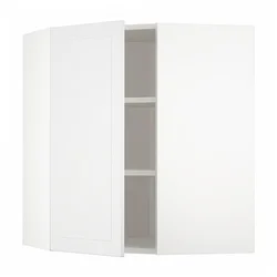 METOD Ugaoni zidni element s policama, bela/Stensund bela, 68x80 cm