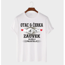 MAFIMI Majica Otac i ćerka najbolji prijatelji zauvek, Bela