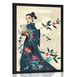 Plakat japandi modna ikona - 20x30 black