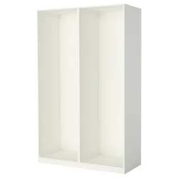 PAX 2 okvira garderobera, bela, 150x58x236 cm