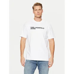 Karl Lagerfeld Jeans Majica A1M17002 Bela Regular Fit