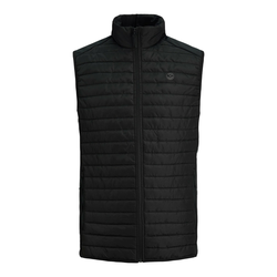 JACK & JONES Brezrokavnik Collar Noos, črna