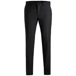 JACK & JONES Hlače na rob, črna