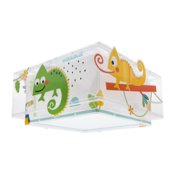 Dalber 63316 - Dečije stropno svetlo HAPPY JUNGLE 2xE27/15W/230V