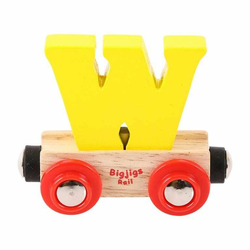 Bigjigs Rail Wagon lesena vlakovna pot - črka W