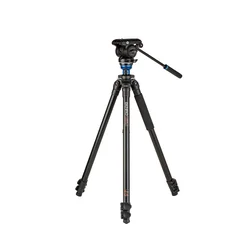 Benro A2573F Aluminijasti video tripod s S4 PRO plosko osnovno tekočo video glavo