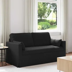 vidaXL Kavč Črna 160 x 78 x 80 cm Kovina