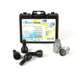 Sigurnosni šrafovi M14x1,25 28mm ključ 17 konus crni FARAD Star Lock