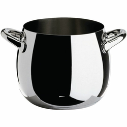 Visok lonec MAMA Alessi 24 cm srebrna