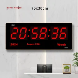 HoTai Zidni LED sat, 30x75 cm, Crni