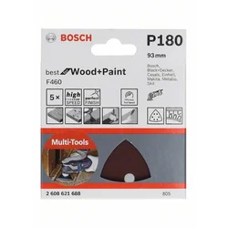 Bosch Pro F460 Brusni papir 2608621688, G180, 93 × 93 mm, 6 rupa
