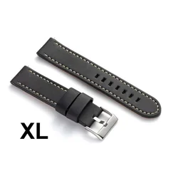 Kožni kaiš Diloy XL 18mm DIL384EL.1.22 Crni sa belim stepom