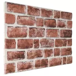 Zidne panele 10 pcs Tamno smeđa i bijela 100 x 50 cm EPS pjena