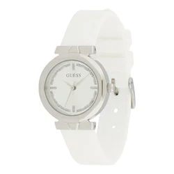 GUESS Analogna ura MINI RUMOUR srebrna/bela